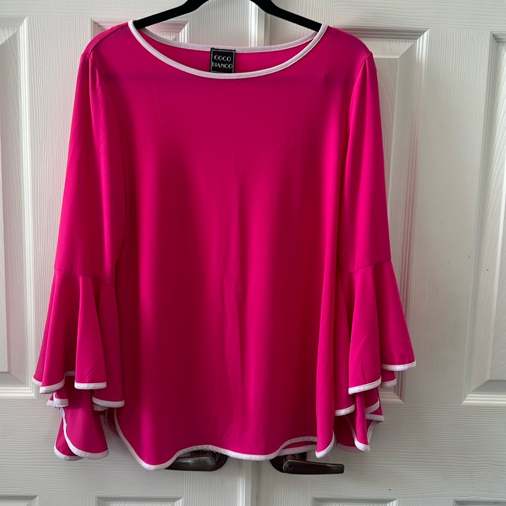 Pink spandex blouse
